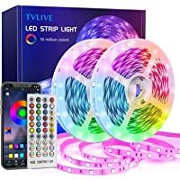 Tiras LED 20M- TVLIVE Luces LED Habitación 5050 RGB- Control Remoto 40 Botones y App- Sincronización Musical- 16…